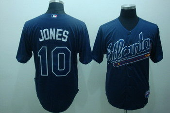 Atlanta Braves 10 Chipper Jones Blue Jerseys