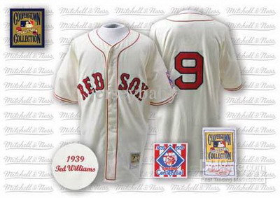 Boston Red Sox #9 Ted Williams 1939 Throwback Cream Baseball Jerseys Boston Red Sox #9 Ted Williams 1939 Throwback Cream Baseball Jerseys