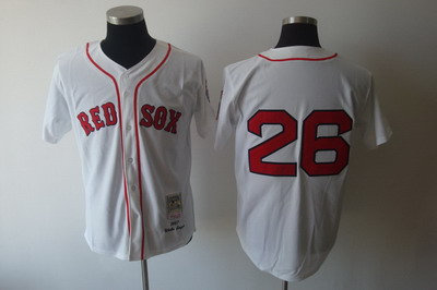 Boston Red Sox 1987 #26 Wade Boggs White Throwback Jerseys Boston Red Sox 1987 #26 Wade Boggs White Throwback Jerseys