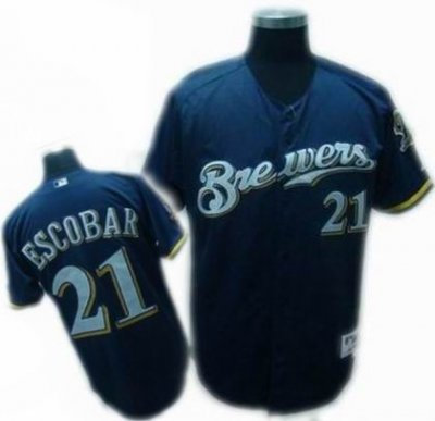 Milwaukee Brewers 40TH JERSEYS 21# ESCOBAR blue Milwaukee Brewers 40TH JERSEYS 21# ESCOBAR blue