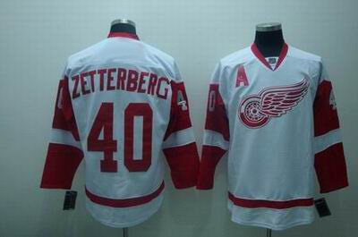 Detroit Red Wings #40 Zetterberg white Jerseys A patch Detroit Red Wings #40 Zetterberg white Jerseys A patch