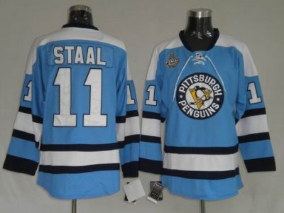 RBK Pittsburgh Penguins #11 Jordan Staal Blue STANLEY CUP Jersey RBK Pittsburgh Penguins #11 Jordan Staal Blue STANLEY CUP Jersey