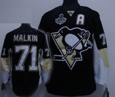 RBK Pittsburgh Penguins EVGENI MALKIN STANLEY CUP #71 A patch Jersey black RBK Pittsburgh Penguins EVGENI MALKIN STANLEY CUP #71 A patch Jersey black