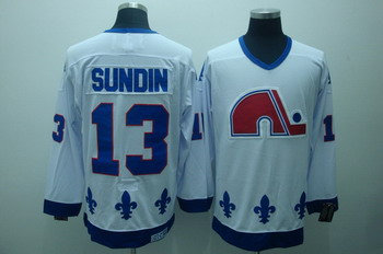 Quebec Nordiques 13 Sundin White Jerseys CCM Quebec Nordiques 13 Sundin White Jerseys CCM