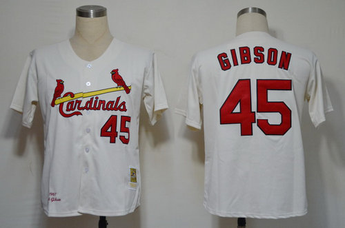 mlb st.louis cardinals 45 gibson white(cool base) mlb st.louis cardinals 45 gibson white(cool base)