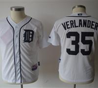 Youth MLB Detroit Tigers 35 Verlander White Jerseys Youth MLB Detroit Tigers 35 Verlander White Jerseys