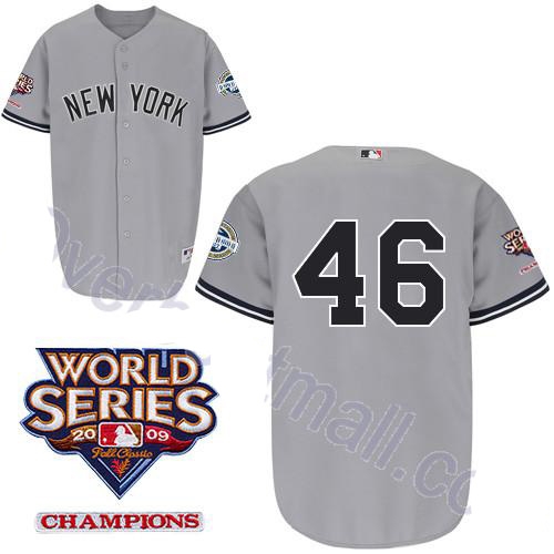 New York Yankees 46 Andy Pettitte Grey Youth Jersey