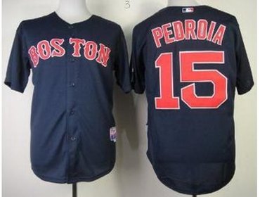 Boston Red Sox 15 Dustin Pedroia Blue Cool Base MLB Jerseysv Boston Red Sox 15 Dustin Pedroia Blue Cool Base MLB Jerseysv