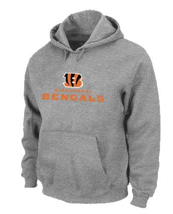 Cincinnati Bengals Authentic Logo Pullover Hoodie Grey