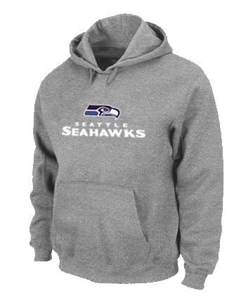 Seattle Seahawks Authentic Logo Pullover Hoodie Grey Seattle Seahawks Authentic Logo Pullover Hoodie Grey