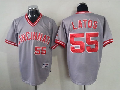 mlb jerseys cincinnati reds #55 latos grey(2013 new) mlb jerseys cincinnati reds #55 latos grey(2013 new)