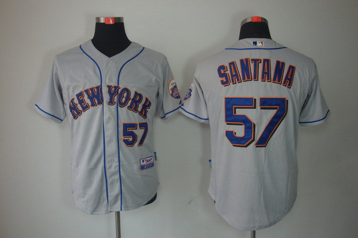 MLB Jerseys New York Mets 57 Johan Santana Grey MLB Jerseys New York Mets 57 Johan Santana Grey