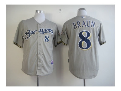 mlb jerseys milwaukee brewers #8 ryan braun grey(m&n) mlb jerseys milwaukee brewers #8 ryan braun grey(m&n)