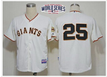 Giants #25 Barry Bonds Cream Cool Base W 2014 World Series Patch Stitched Baseball Jersey Giants #25 Barry Bonds Cream Cool Base W 2014 World Series Patch Stitched Baseball Jersey