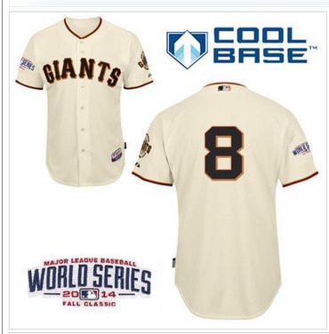 Giants #8 Hunter Pence Cream Cool Base W 2014 World Series Patch Stitched Baseball Jersey Giants #8 Hunter Pence Cream Cool Base W 2014 World Series Patch Stitched Baseball Jersey