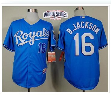Royals #16 Bo Jackson Light Blue Alternate Cool Base W 2014 World Series Patch Stitched Baseball Jersey Royals #16 Bo Jackson Light Blue Alternate Cool Base W 2014 World Series Patch Stitched Baseball Jersey