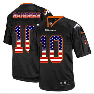 NEW Denver Broncos #10 Emmanuel Sanders Black NFL Elite USA Flag Fashion Jersey NEW Denver Broncos #10 Emmanuel Sanders Black NFL Elite USA Flag Fashion Jersey