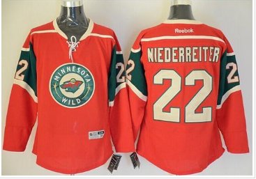 Minnesota Wild #22 Nino Niederreiter Red Stitched NHL Jersey Minnesota Wild #22 Nino Niederreiter Red Stitched NHL Jersey