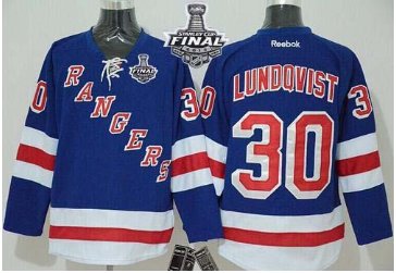 Rangers #30 Henrik Lundqvist Blue With 2014 Stanley Cup Finals Stitched NHL Jersey Rangers #30 Henrik Lundqvist Blue With 2014 Stanley Cup Finals Stitched NHL Jersey