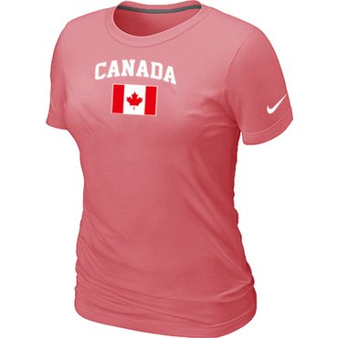 New 2014 Olympics Canada Flag Collection Locker Room Women's T-Shirt Pink New 2014 Olympics Canada Flag Collection Locker Room Women's T-Shirt Pink