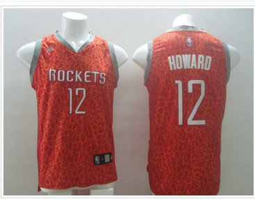 2014 Women NBA Houston Rockets 12 Dwight HOWARD Leopard grain fashion jerseys