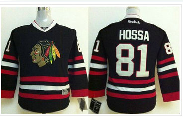 Youth NHL Chicago Blackhawks #81 Marian Hossa Black Jersey Youth NHL Chicago Blackhawks #81 Marian Hossa Black Jersey