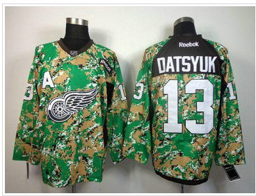 Detroit Red Wings #13 Pavel Datsyuk Camo Veterans Day Practice NHL Jersey Detroit Red Wings #13 Pavel Datsyuk Camo Veterans Day Practice NHL Jersey