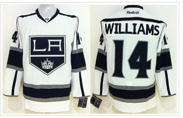 Los Angeles Kings #14 Justin Williams White Stitched NHL Jersey