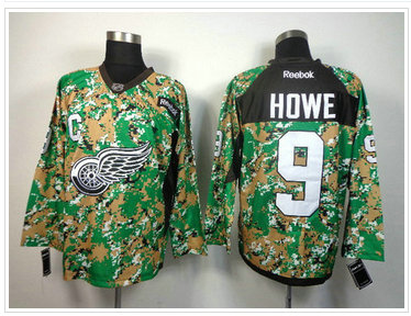 Detroit Red Wings #9 Howe Camo Veterans Day Practice NHL Jersey Detroit Red Wings #9 Howe Camo Veterans Day Practice NHL Jersey