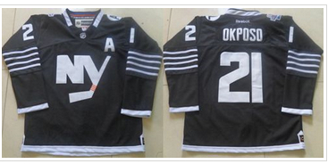 New York Islanders #21 Kyle Okposo Black Alternate Stitched NHL Jersey New York Islanders #21 Kyle Okposo Black Alternate Stitched NHL Jersey