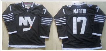 New York Islanders #17 Matt Martin Black Alternate Stitched NHL Jersey New York Islanders #17 Matt Martin Black Alternate Stitched NHL Jersey
