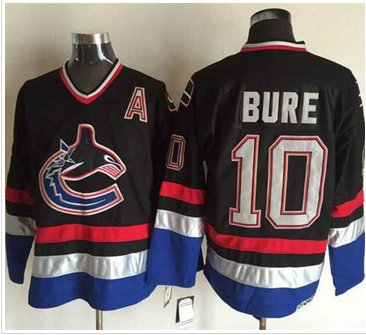 Vancouver Canucks #10 Pavel Bure Black Blue CCM Throwback Stitched NHL Jersey Vancouver Canucks #10 Pavel Bure Black Blue CCM Throwback Stitched NHL Jersey