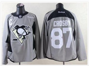 Pittsburgh Penguins #87 Sidney Crosby Grey Practice Stitched NHL Jersey Pittsburgh Penguins #87 Sidney Crosby Grey Practice Stitched NHL Jersey