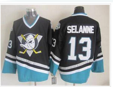 Anaheim Ducks #13 Teemu Selanne Black CCM Throwback Stitched NHL Jersey Anaheim Ducks #13 Teemu Selanne Black CCM Throwback Stitched NHL Jersey