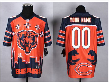 New Chicago Bears Customized Orange NFL Elite Noble Fashion Jersey New Chicago Bears Customized Orange NFL Elite Noble Fashion Jersey