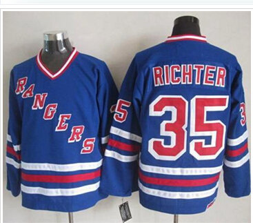 New York Rangers #35 Mike Richter Blue CCM Heroes of Hockey Alumni Stitched NHL Jersey New York Rangers #35 Mike Richter Blue CCM Heroes of Hockey Alumni Stitched NHL Jersey