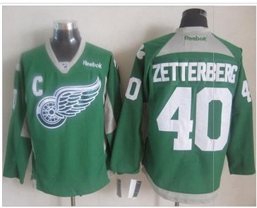 Detroit Red Wings #40 Henrik Zetterberg Green Practice Stitched NHL Jersey Detroit Red Wings #40 Henrik Zetterberg Green Practice Stitched NHL Jersey