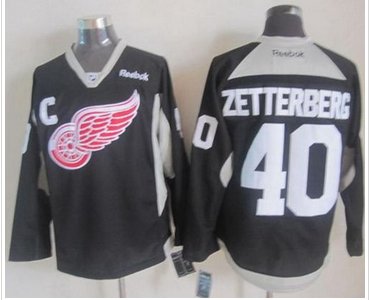 Detroit Red Wings #40 Henrik Zetterberg Black Practice Stitched NHL Jersey Detroit Red Wings #40 Henrik Zetterberg Black Practice Stitched NHL Jersey