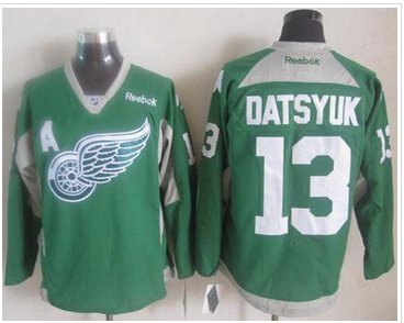 Detroit Red Wings #13 Pavel Datsyuk Green Practice Stitched NHL Jersey Detroit Red Wings #13 Pavel Datsyuk Green Practice Stitched NHL Jersey