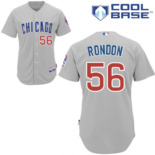 Chicago Cubs 56# Ronddn Grey Authentic Personalized Road cool Jersey