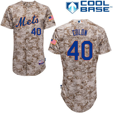 New York Mets #40 Colon Authentic Personalized Alternate Camo Jersey
