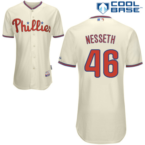 Philadelphia Phillies 2015#46 Nesseth Personalized Home Beige Jersey