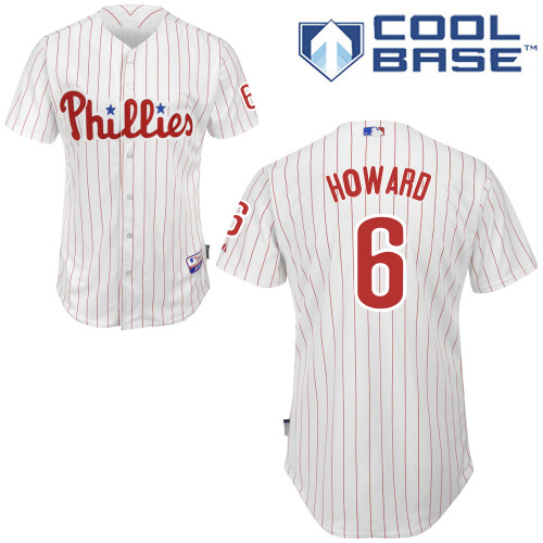 Philadelphia Phillies 2015#6 Howard Personalized Home White Jersey