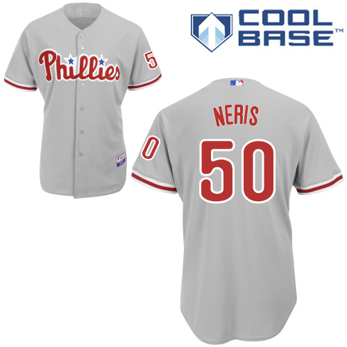 Philadelphia Phillies 2015#50 Neris Personalized Home Gray Jersey