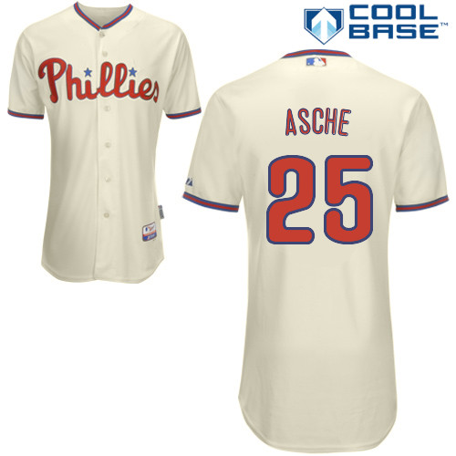 Philadelphia Phillies 2015#25 Asche Personalized Home Beige Jersey