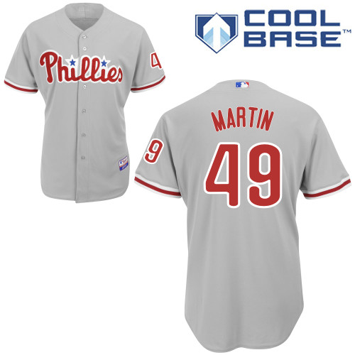 Philadelphia Phillies 2015#49 Martin Personalized Home Gray Jersey