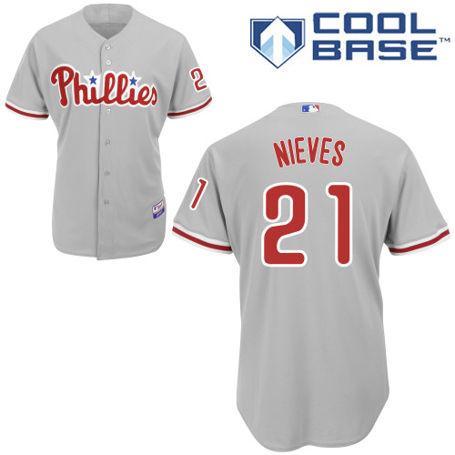 Philadelphia Phillies 2015#21 Nievs Personalized Home Gray Jersey