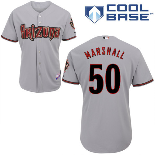 Arizona Diamondbacks #50 Marshall Grey Authentic Personalized Road cool Jersey