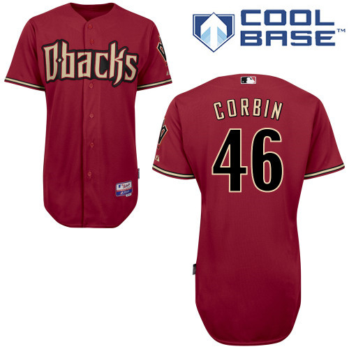 Arizona Diamondbacks #46 Corbin Red Authentic Personalized Alternate cool Jersey