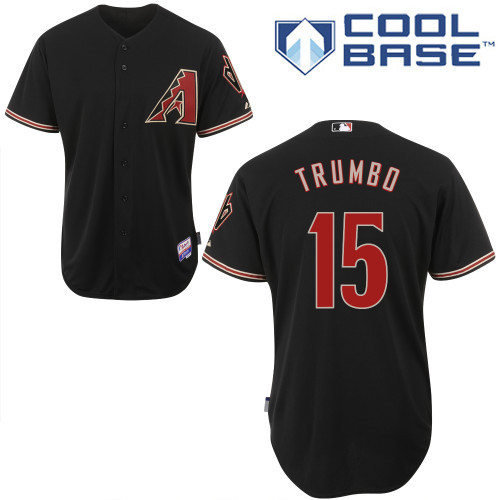 Arizona Diamondbacks #15 Trumbo Black Authentic Personalized Alternate Home cool Jersey